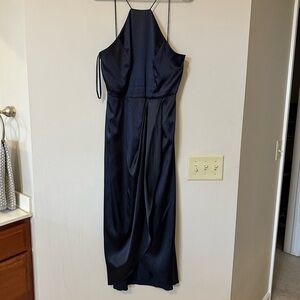 After Six Navy Satin Dress